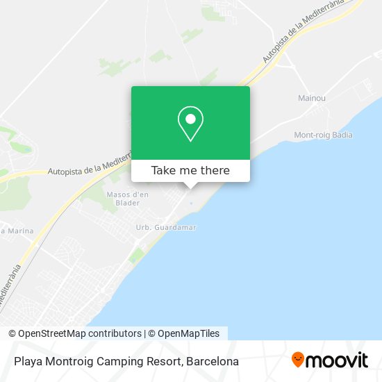 mapa Playa Montroig Camping Resort