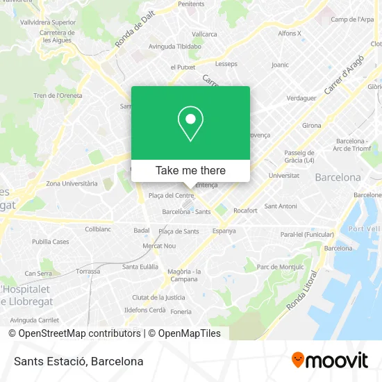 mapa Sants Estació