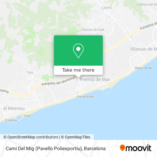 Camí Del Mig (Pavellò Poliesportiu) map