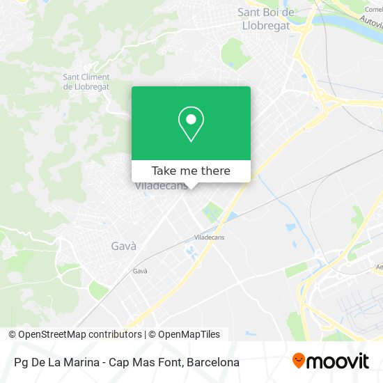 Pg De La Marina - Cap Mas Font map