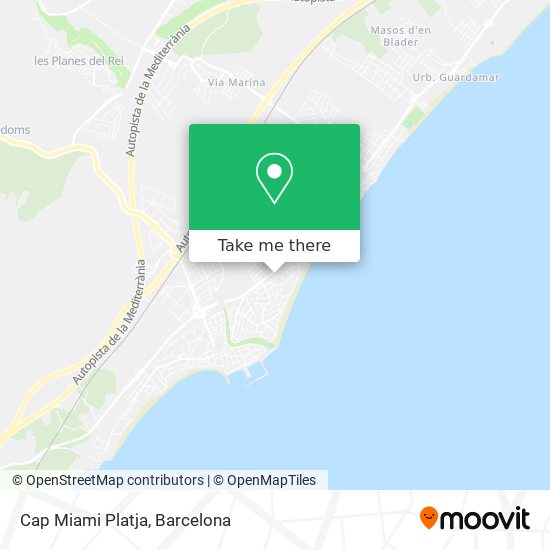 Cap Miami Platja map