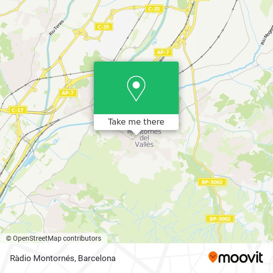 Ràdio Montornés map