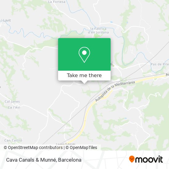 Cava Canals & Munné map