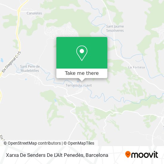 Xarxa De Senders De L'Alt Penedès map