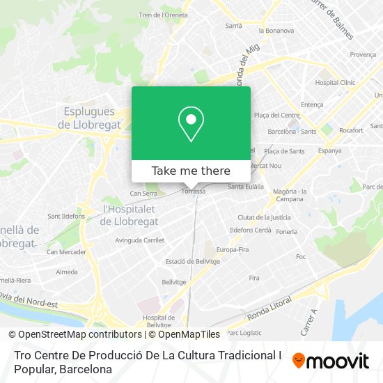 mapa Tro Centre De Producció De La Cultura Tradicional I Popular