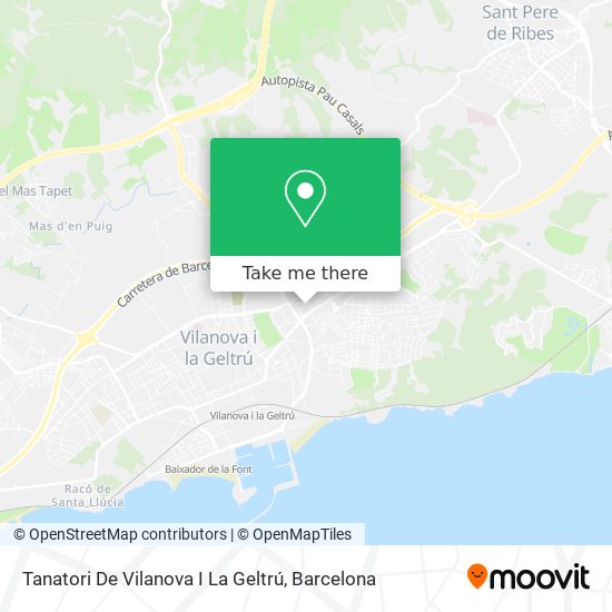 mapa Tanatori De Vilanova I La Geltrú