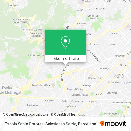 Escola Santa Dorotea. Salesianes Sarrià map