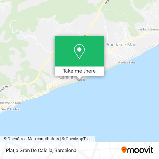 Platja Gran De Calella map