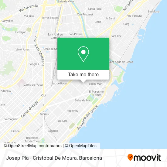 Josep Pla - Cristóbal De Moura map