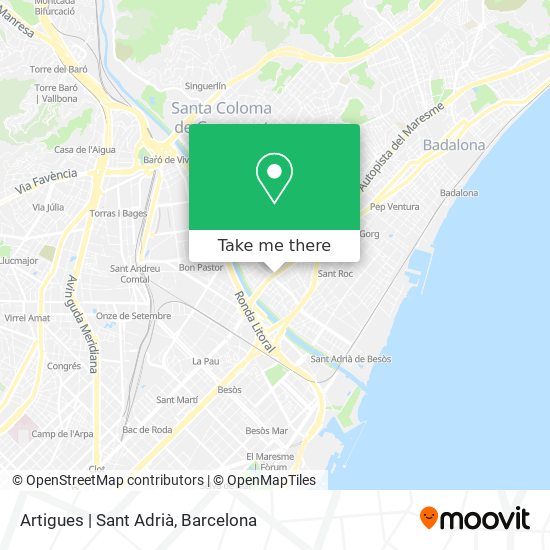 mapa Artigues | Sant Adrià