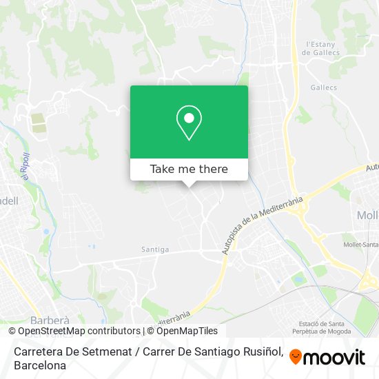 Carretera De Setmenat / Carrer De Santiago Rusiñol map