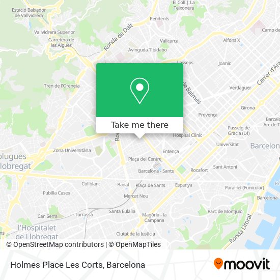 mapa Holmes Place Les Corts