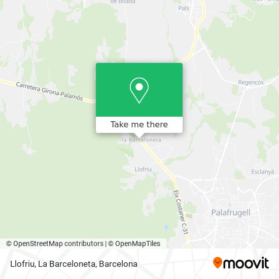 Llofriu, La Barceloneta map