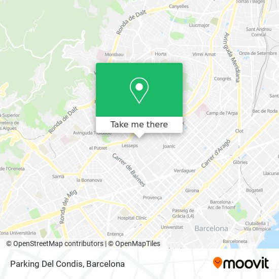 Parking Del Condis map