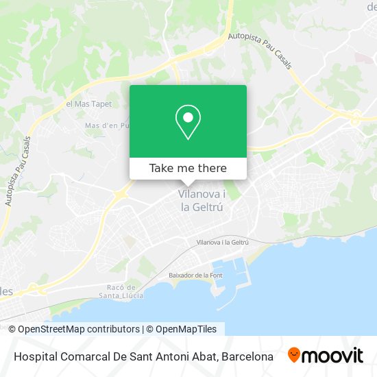 mapa Hospital Comarcal De Sant Antoni Abat