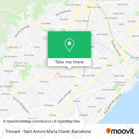 Trinxant - Sant Antoni Maria Claret map