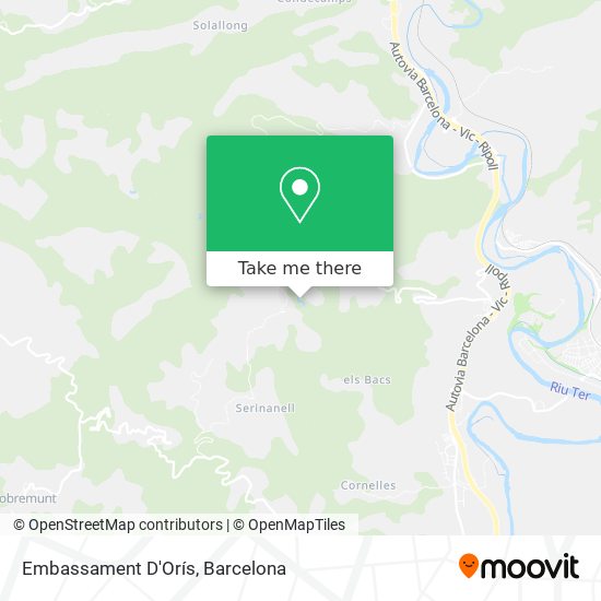 Embassament D'Orís map