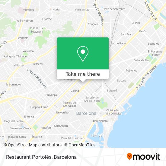 Restaurant Portolés map