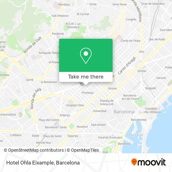 Hotel Ohla Eixample map