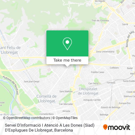 mapa Servei D'Informació I Atenció A Les Dones (Siad) D'Esplugues De Llobregat