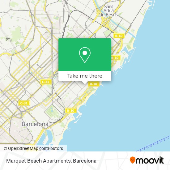 Marquet Beach Apartments map