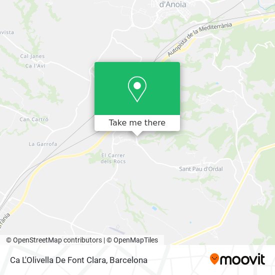 Ca L'Olivella De Font Clara map