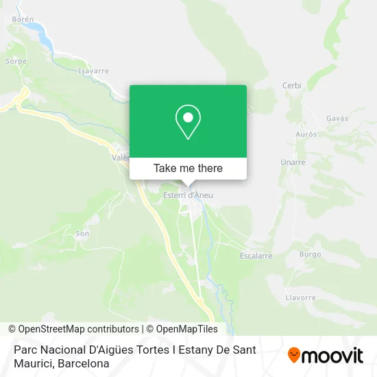 Parc Nacional D'Aigües Tortes I Estany De Sant Maurici map