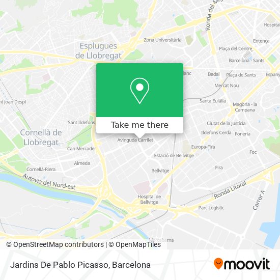 Jardins De Pablo Picasso map