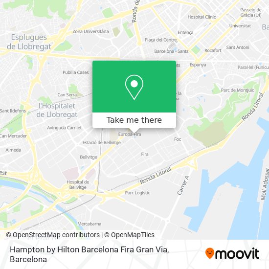 Hampton by Hilton Barcelona Fira Gran Via map