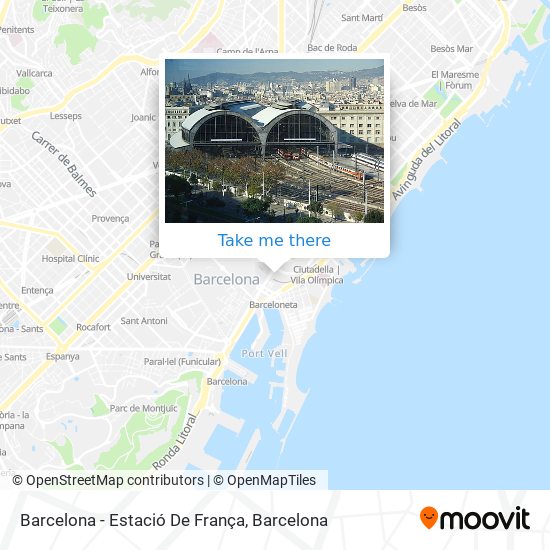 mapa Barcelona - Estació De França