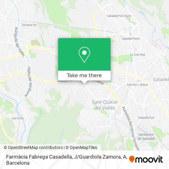 Farmàcia Fabrega Casadella, J / Guardiola Zamora, A map