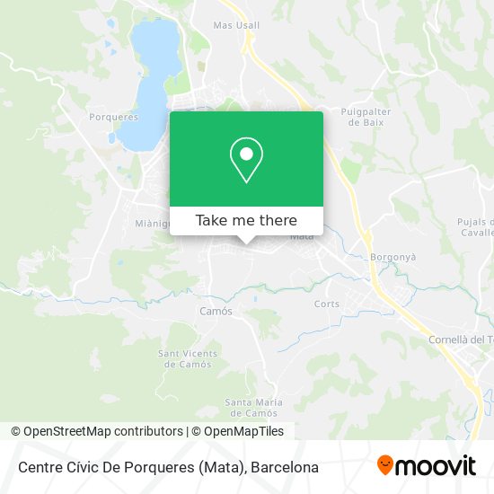 mapa Centre Cívic De Porqueres (Mata)