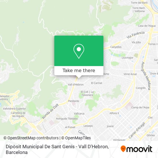 Dipòsit Municipal De Sant Genís - Vall D'Hebron map