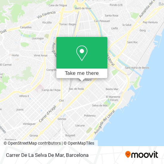 mapa Carrer De La Selva De Mar