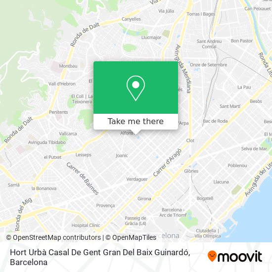 Hort Urbà Casal De Gent Gran Del Baix Guinardó map