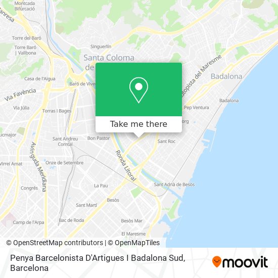 Penya Barcelonista D'Artigues I Badalona Sud map