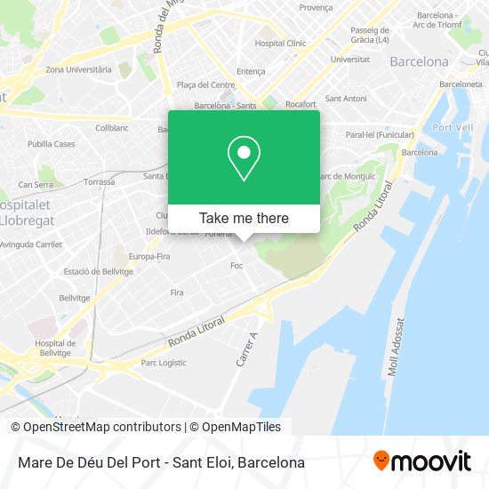 Mare De Déu Del Port - Sant Eloi map