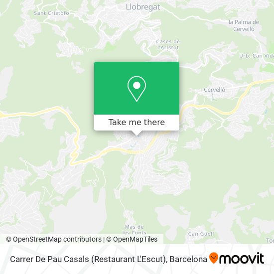 Carrer De Pau Casals (Restaurant L'Escut) map