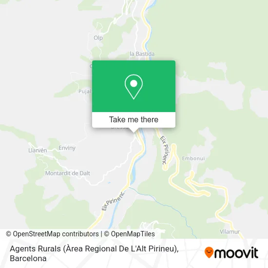 mapa Agents Rurals (Àrea Regional De L'Alt Pirineu)