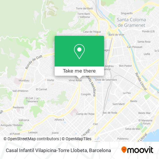 Casal Infantil Vilapicina-Torre Llobeta map