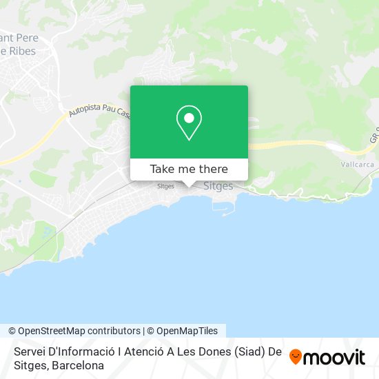 mapa Servei D'Informació I Atenció A Les Dones (Siad) De Sitges