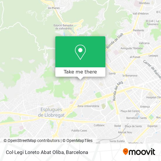 mapa Col·Legi Loreto Abat Oliba