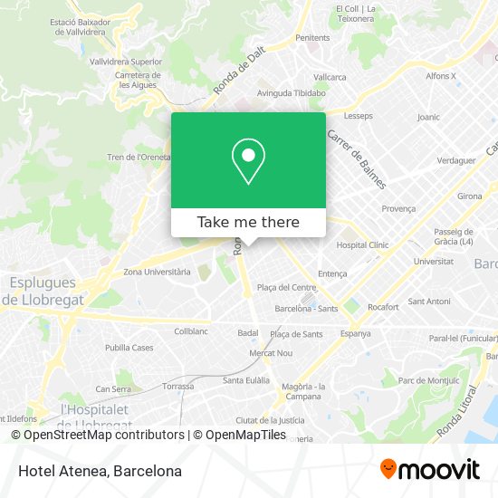 Hotel Atenea map