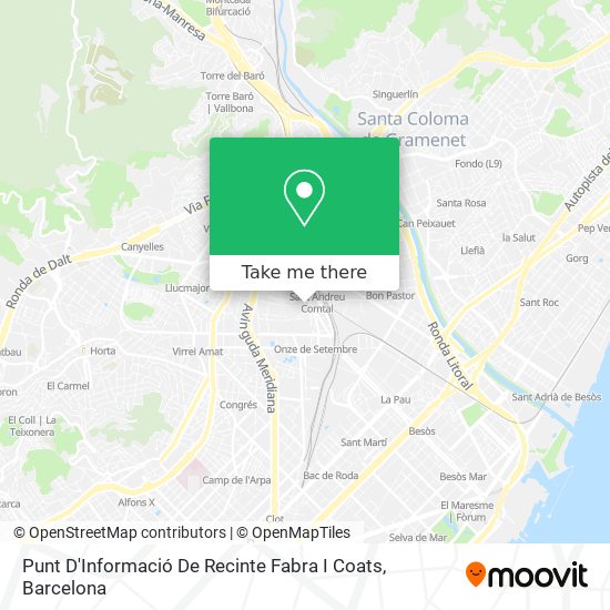 Punt D'Informació De Recinte Fabra I Coats map