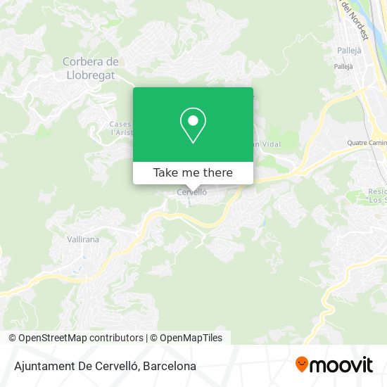 Ajuntament De Cervelló map