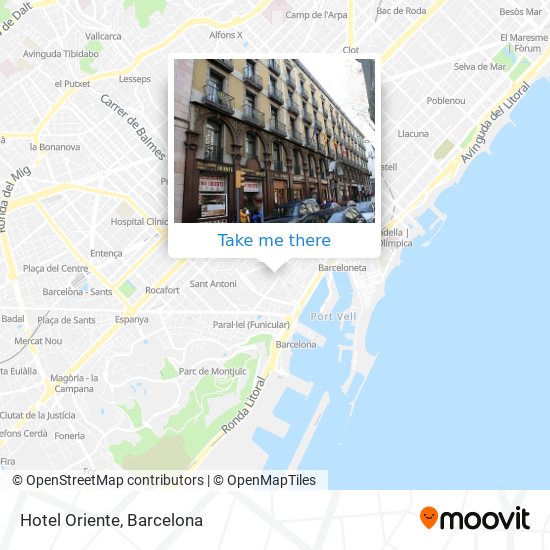 mapa Hotel Oriente