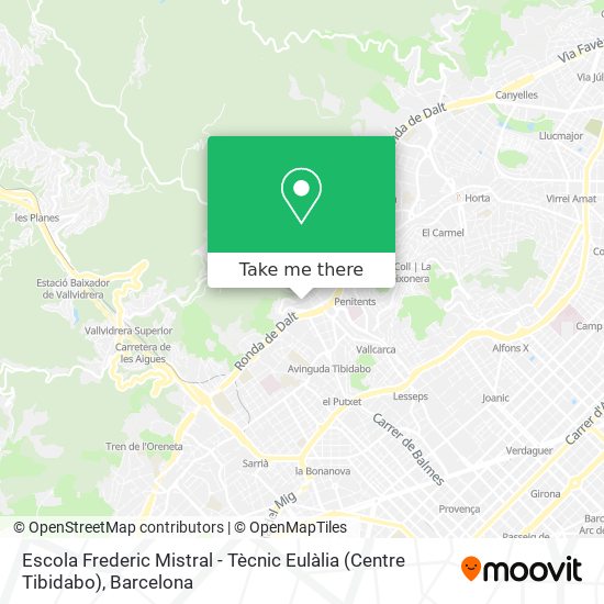 Escola Frederic Mistral - Tècnic Eulàlia (Centre Tibidabo) map