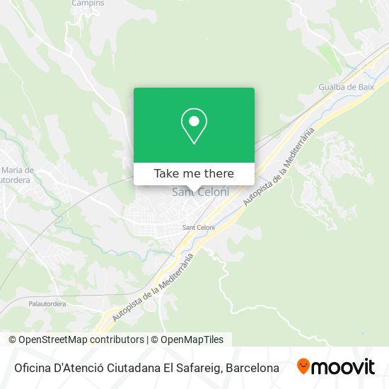 Oficina D'Atenció Ciutadana El Safareig map