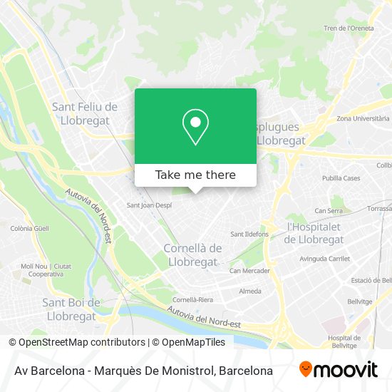 Av Barcelona - Marquès De Monistrol map