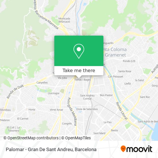 Palomar - Gran De Sant Andreu map